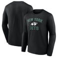 thumbnail image 1 of Men's Black New York Jets Victory Arch Long Sleeve T-Shirt, 1 of 3