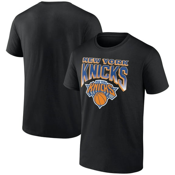 Men's Black New York Knicks Block Front T-Shirt