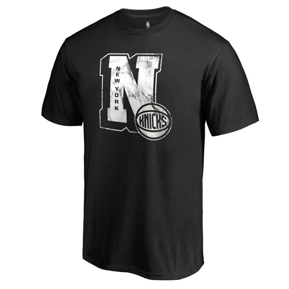 Men's Black New York Knicks Letterman T-Shirt