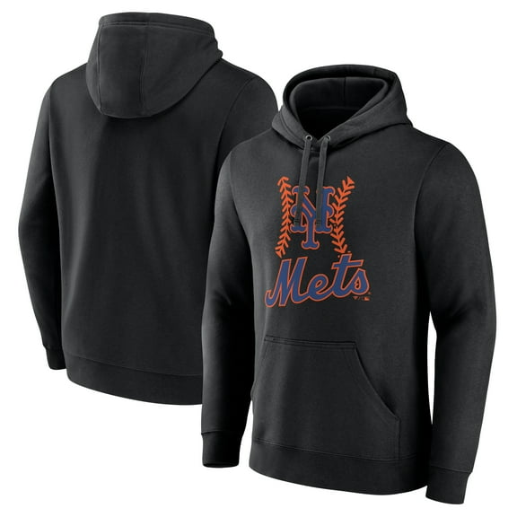 Men's Black New York Mets Fastball Pullover Hoodie