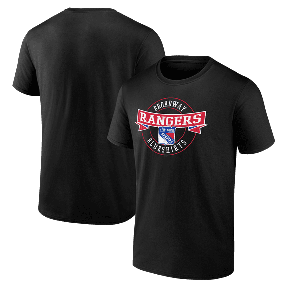 Men's  Black New York Rangers Honor Circle T-Shirt