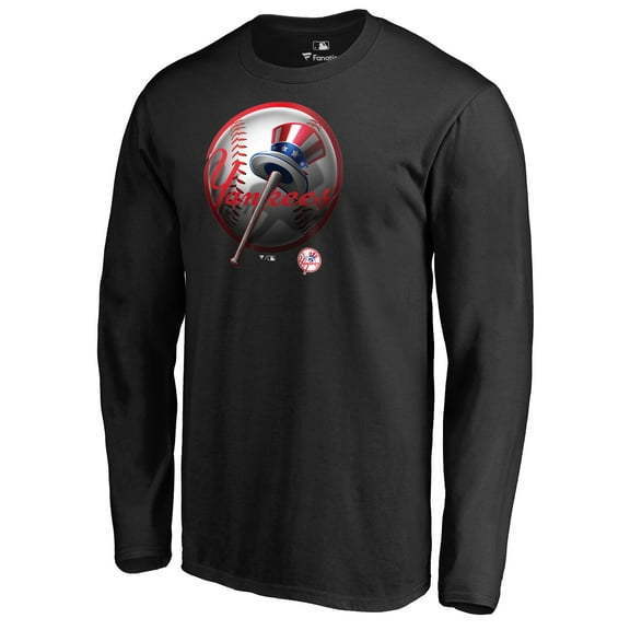 Men's Black New York Yankees Midnight Mascot Long Sleeve T-Shirt