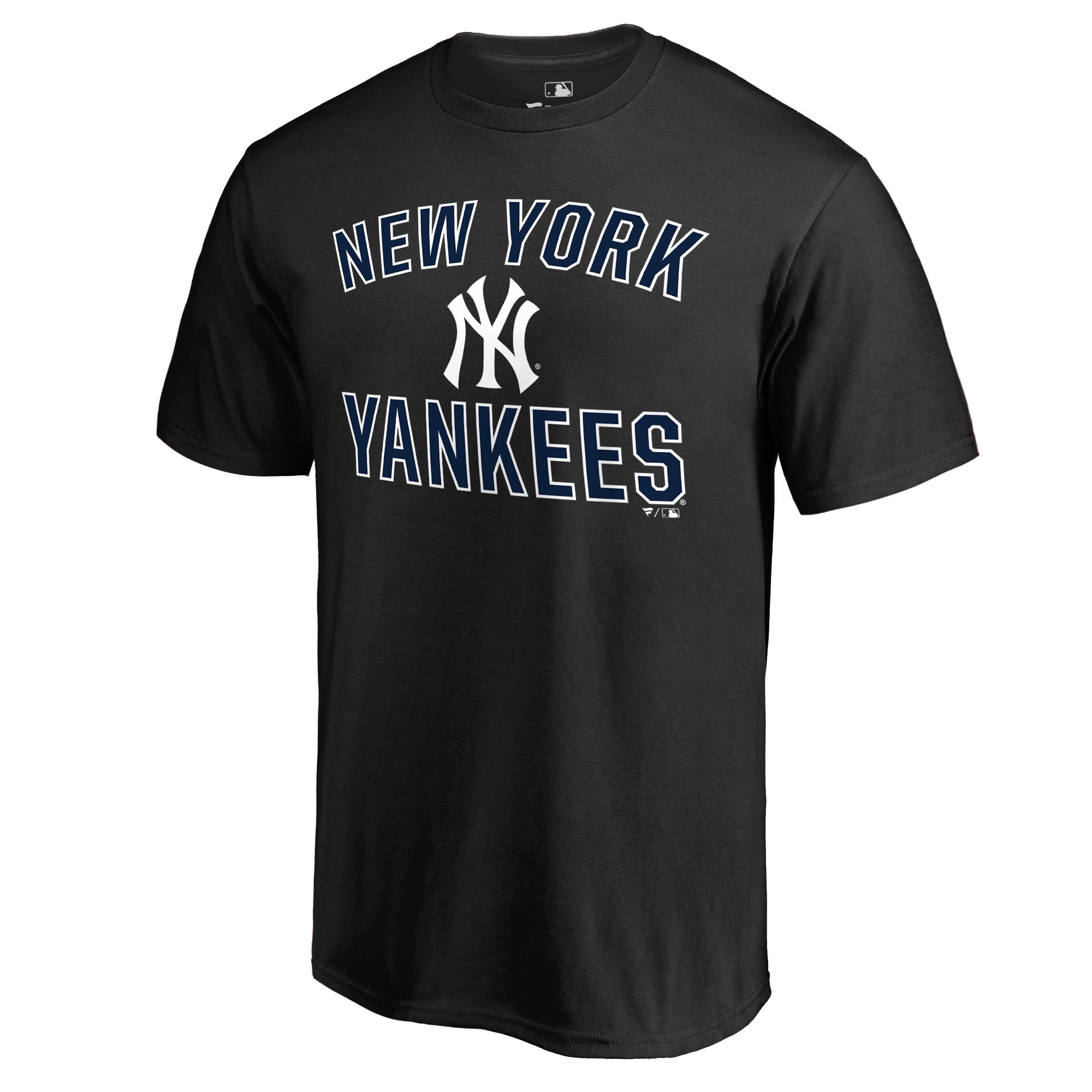 Tシャツ・カットソー New Era MLB New York Yankees Arch Logo Man to Man Black Men-s-Black-New-York-Yankees-