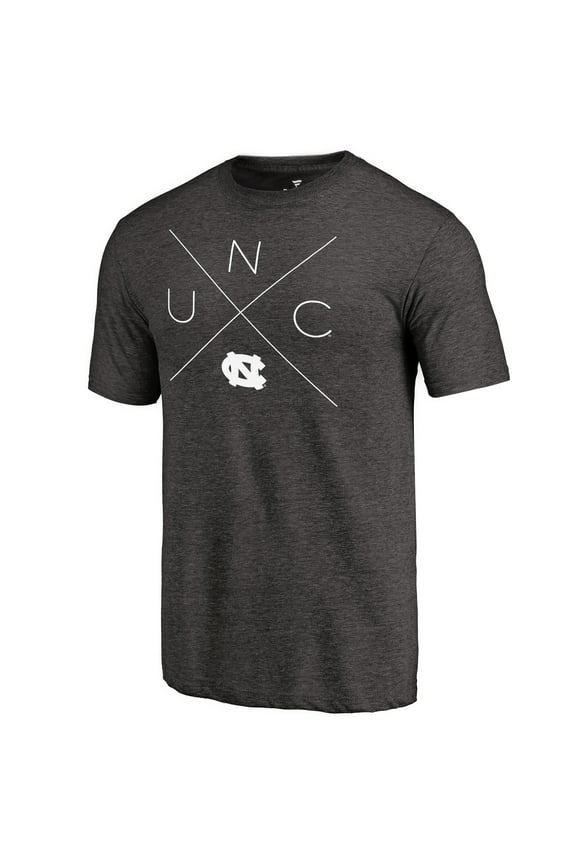 Men's Black North Carolina Tar Heels Quad Tri-Blend T-Shirt