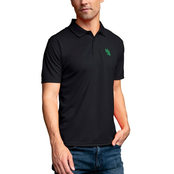 Men's Black North Texas Mean Green Big & Tall Vansport Omega Tech Polo