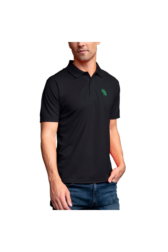 Men's Black North Texas Mean Green Big & Tall Vansport Omega Tech Polo