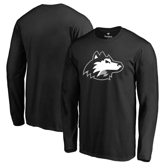 Men's Black Northern Illinois Huskies Primary Logo Long Sleeve T-Shirt