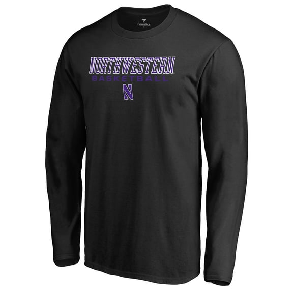 Men's Black Northwestern Wildcats Team Unity Basketball Long Sleeve T-Shirt