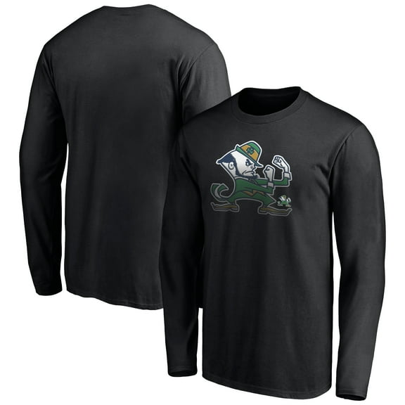 Men's Black Notre Dame Fighting Irish Midnight Mascot Long Sleeve T-Shirt