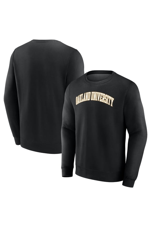 Men's Black Oakland Golden Grizzlies Short Name Fleece Pullover Sweatshirt