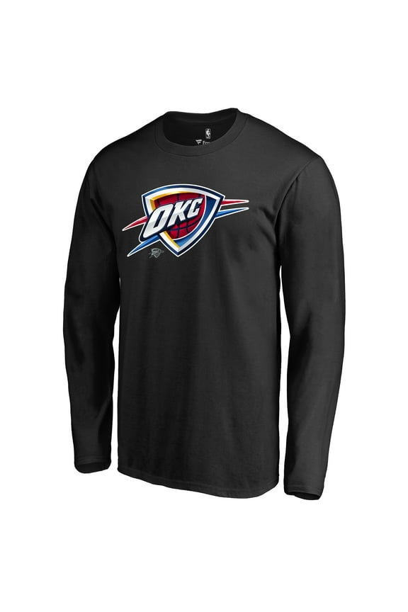 Men's Black Oklahoma City Thunder Midnight Mascot Long Sleeve T-Shirt