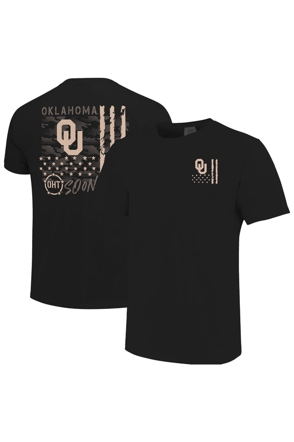 Men's Black Oklahoma Sooners Comfort Colors OHT Camo Overlay T-Shirt