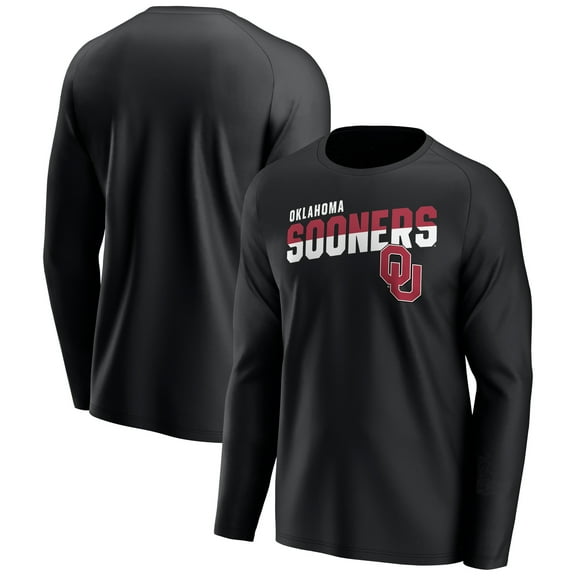 Men's Black Oklahoma Sooners  Long Sleeve T-Shirt