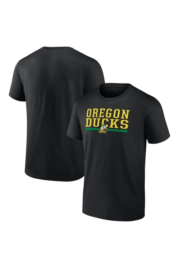 Men's Black Oregon Ducks Collegiate Stack T-Shirt