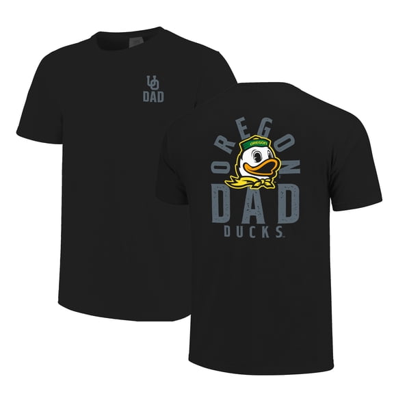 Men's  Black Oregon Ducks Father's Day Mascot Overlay T-Shirt