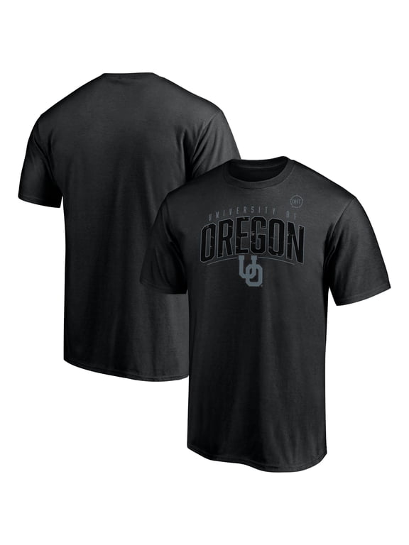 Men's Black Oregon Ducks Flag T-Shirt