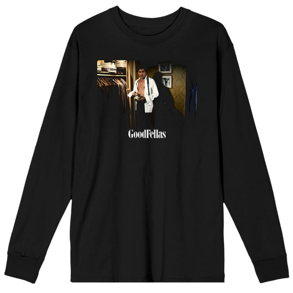 Men's Black Packaged Shirt, Godfather Longsleeve, Jimmy Conway-XXL
