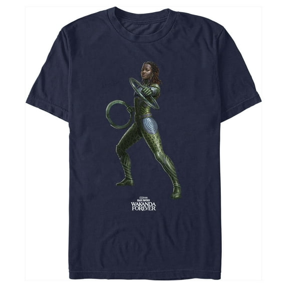 Men's Black Panther: Wakanda Forever Nakia Rings Graphic Tee Navy Blue 3X Large