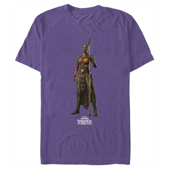 Men's Black Panther: Wakanda Forever Okoye Standing Tall Graphic Tee Purple 2X Large