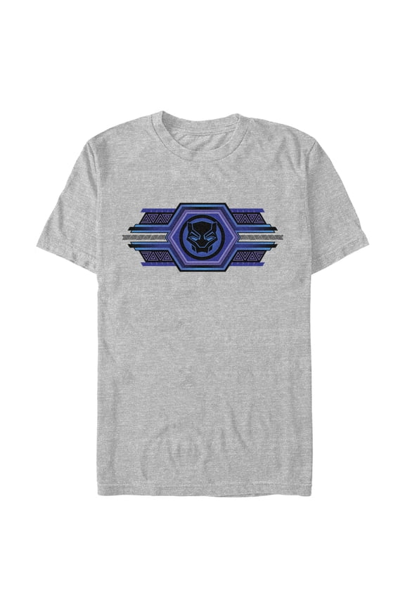 Men's Black Panther: Wakanda Forever Ornate Logo Graphic Tee Athletic Heather 3X Large