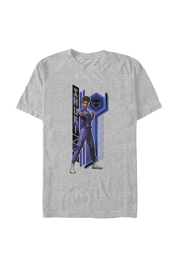 Men's Black Panther: Wakanda Forever Shuri Pattern Graphic Tee Athletic Heather Large