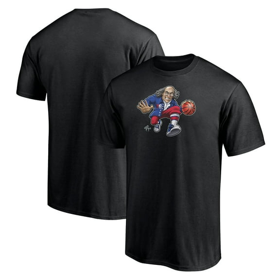 Men's  Black Philadelphia 76ers Midnight Mascot T-Shirt
