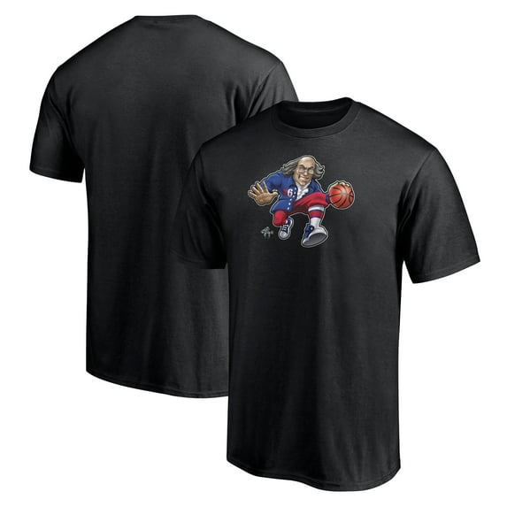 Men's Black Philadelphia 76ers Midnight Mascot T-Shirt