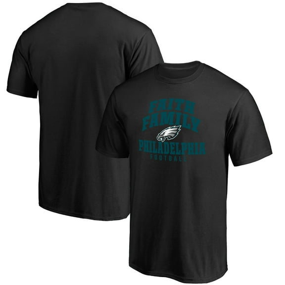 Men's Black Philadelphia Eagles Faith Family T-Shirt