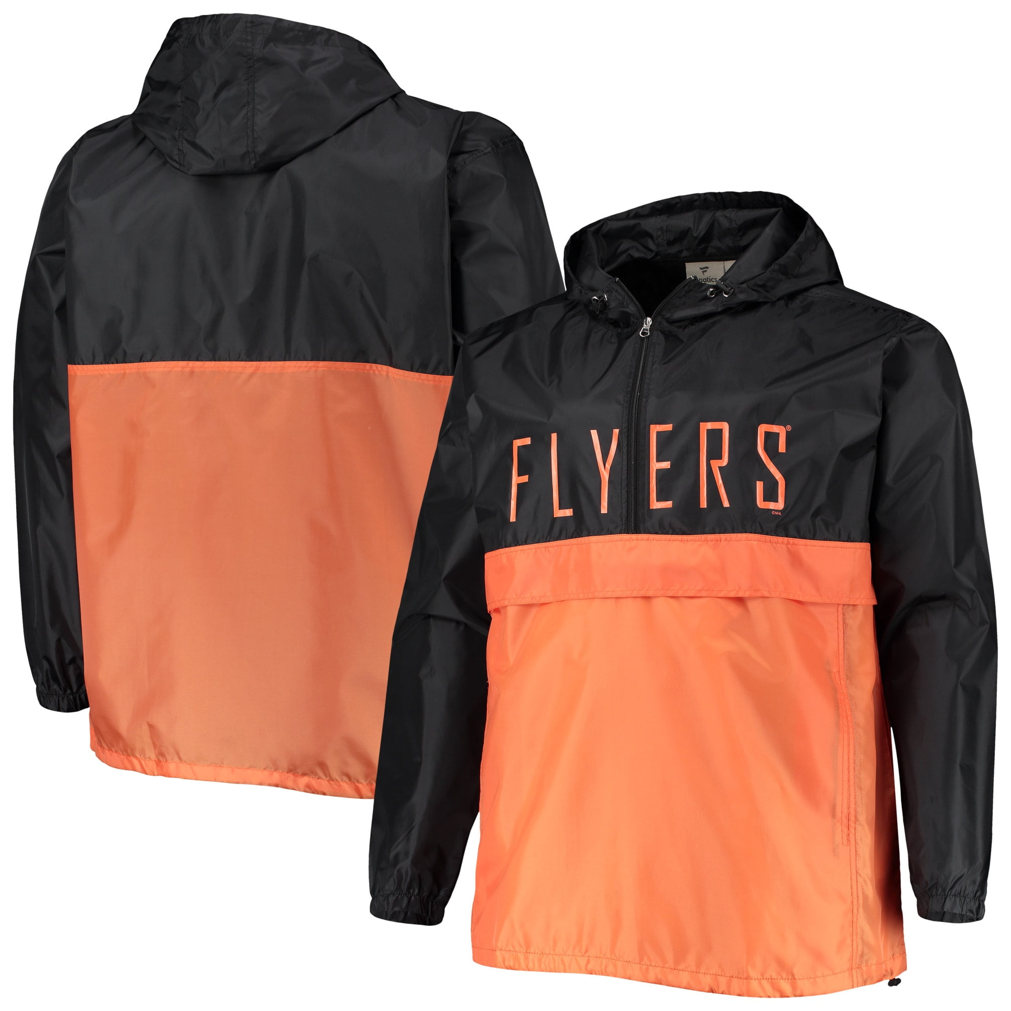 Half orange on sale half black hoodie