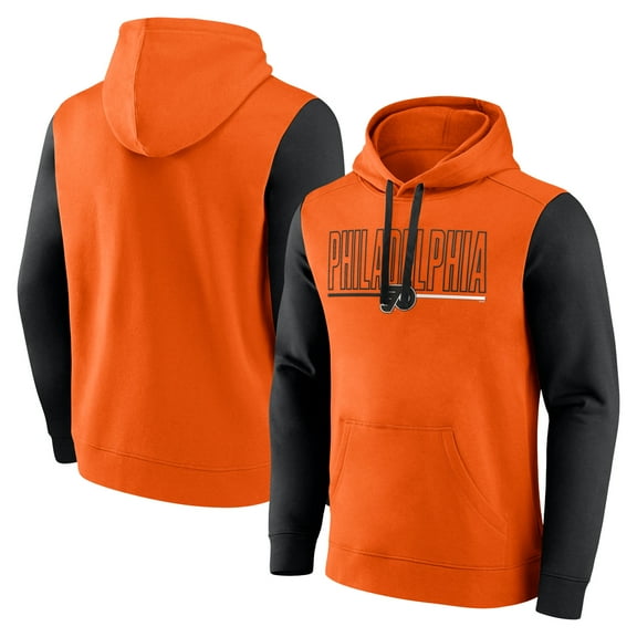 Men's Logo Athletic Orange Philadelphia Flyers Deliver Fleece Pullover Hoodie