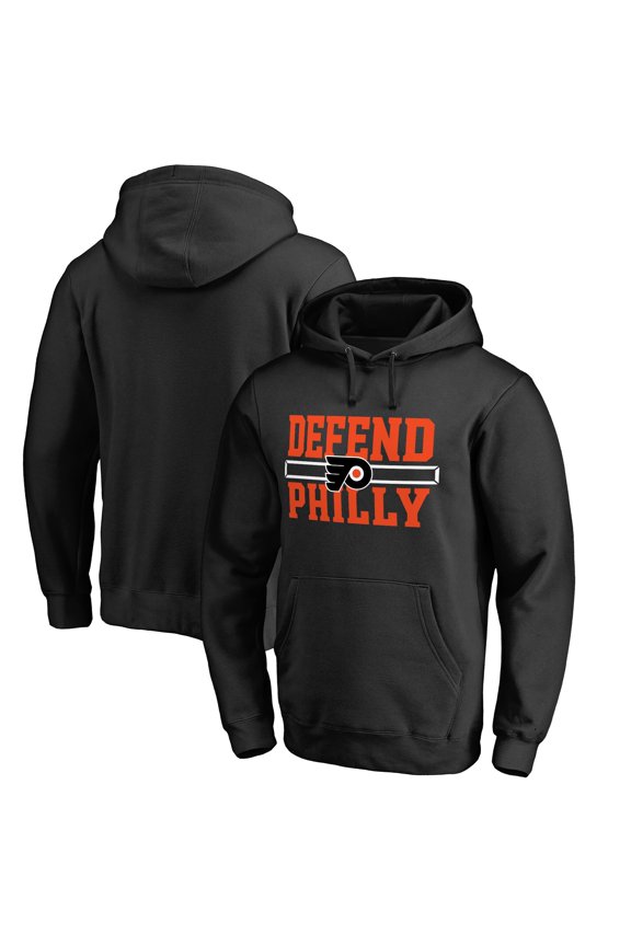 Men's Black Philadelphia Flyers Hometown Collection Defend Pullover Hoodie