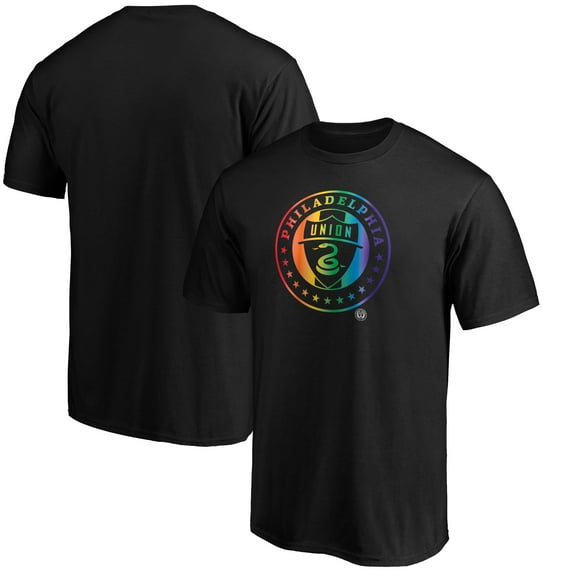 Men's Black Philadelphia Union Pride Logo T-Shirt
