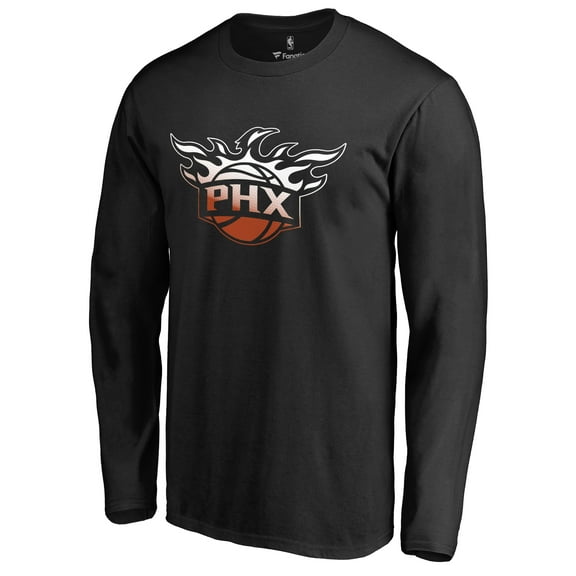 Men's Black Phoenix Suns Gradient Logo Long Sleeve T-Shirt
