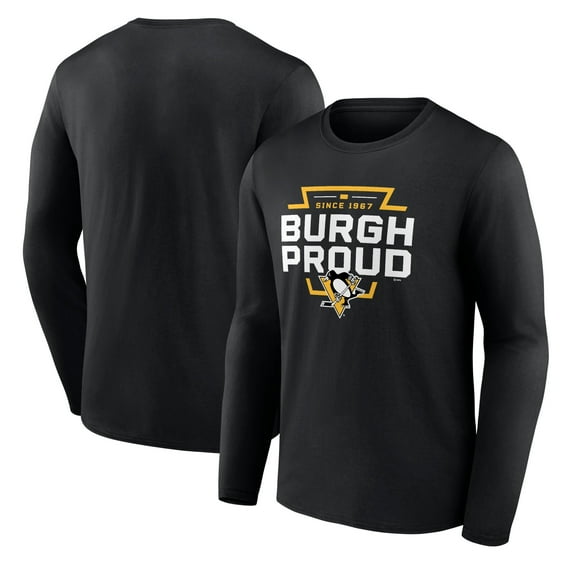 Men's Black Pittsburgh Penguins Represent Long Sleeve T-Shirt