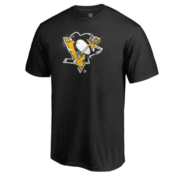 Men's Black Pittsburgh Penguins Splatter Logo T-Shirt