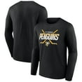 thumbnail image 1 of Men's Black Pittsburgh Penguins Team Covert Long Sleeve T-Shirt, 1 of 4