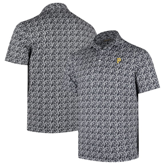 Men's Black Pittsburgh Pirates 4K Tri-Blend Polo