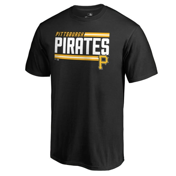 Men's Black Pittsburgh Pirates Onside Stripe T-Shirt