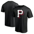 thumbnail image 1 of Men's Black Pittsburgh Pirates Red White and Team T-Shirt, 1 of 3