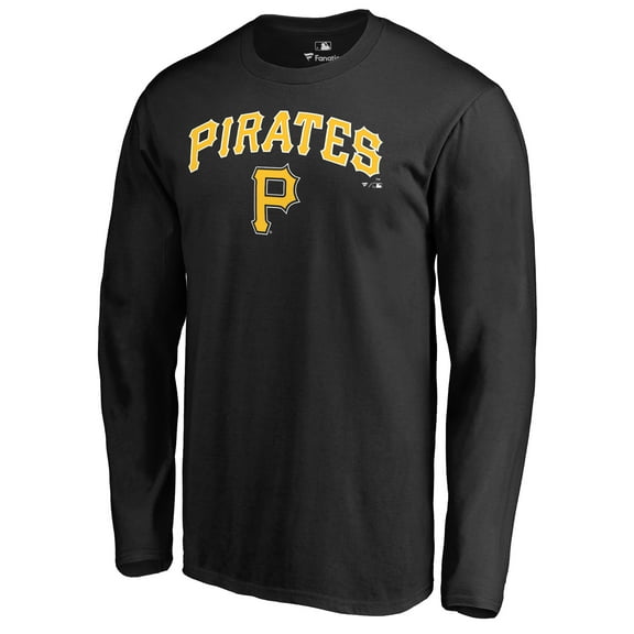 Men's Black Pittsburgh Pirates Team Lockup Long Sleeve T-Shirt