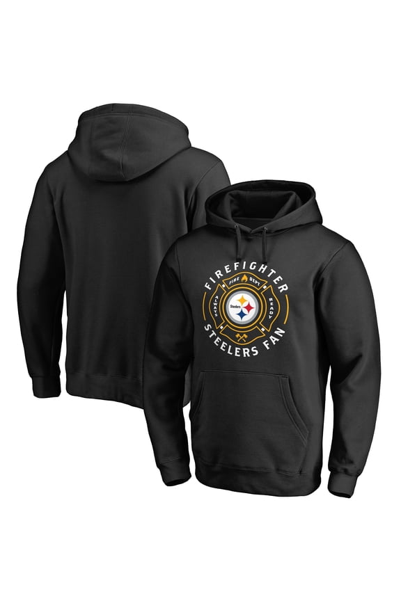 Men's Black Pittsburgh Steelers Firefighter Pullover Hoodie
