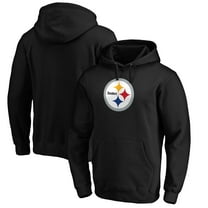 Men's Black Pittsburgh Steelers Primary Logo Fitted Pullover Hoodie