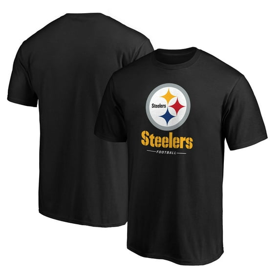 Men's Black Pittsburgh Steelers Team Lockup T-Shirt