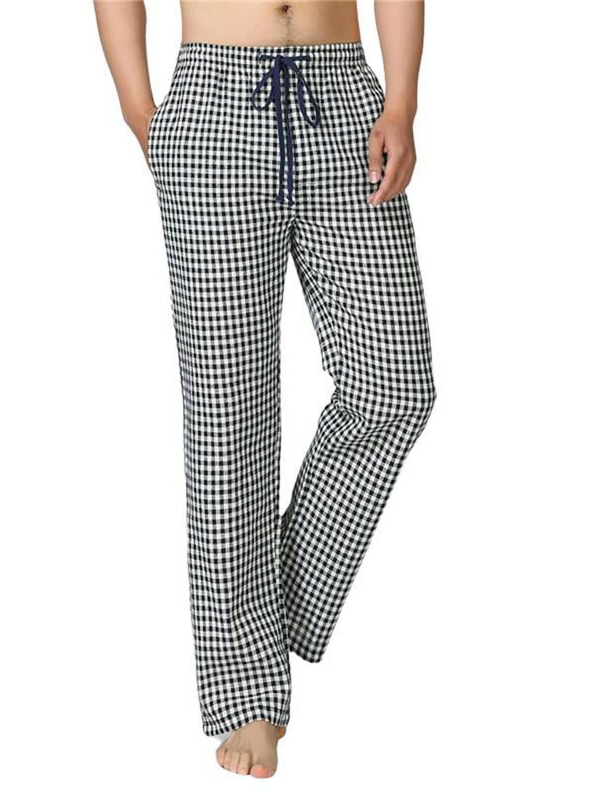 Men s Black Plaid Pajama Pants Cotton Slim Fit Pajamas Bottoms Lounge Sleepwear Drawstring Elastic Waist Nightwear Long Pants with Side Pockets Soft Comfy Homewear Straight Leg S 2XL Blue Walmart