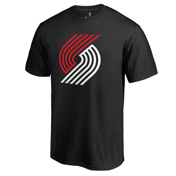 Men's Black Portland Trail Blazers Fresh Primary Logo T-Shirt