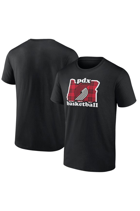 Men's Black Portland Trail Blazers Half Court Offense T-Shirt