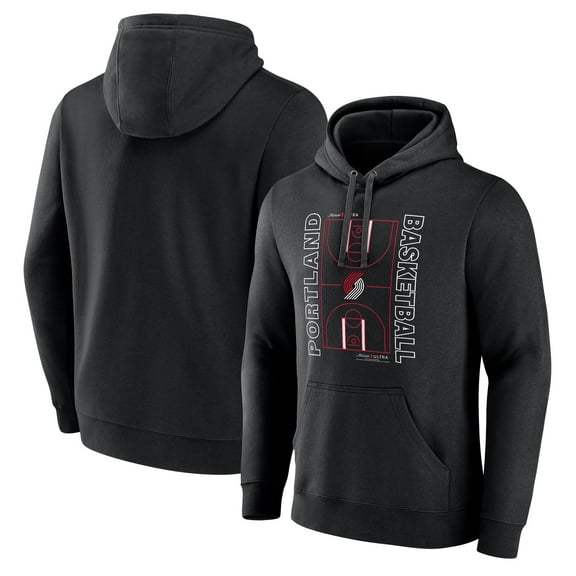 Men's Black Portland Trail Blazers Michelob Ultra Full Court Pullover Hoodie