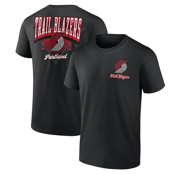Men's Logo Athletic Black Portland Trail Blazers Never Over T-Shirt