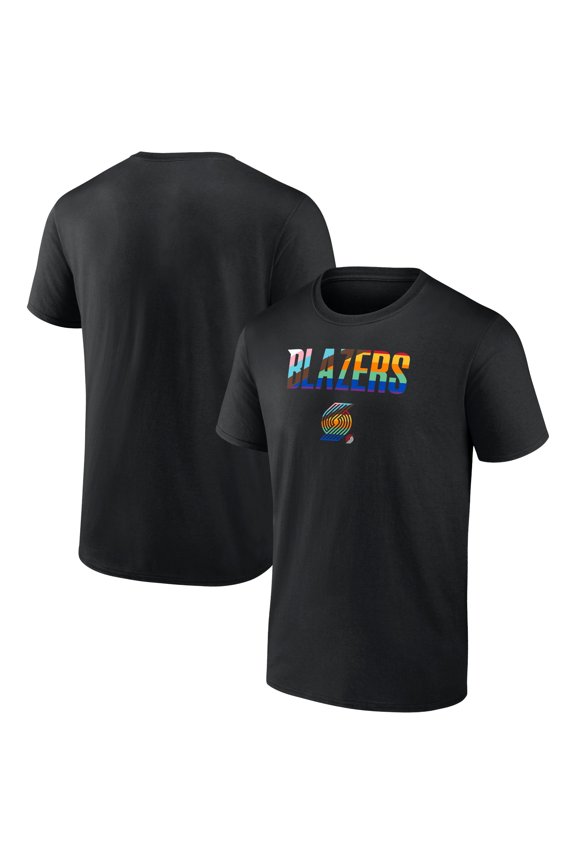 Men's Black Portland Trail Blazers Pride T-Shirt