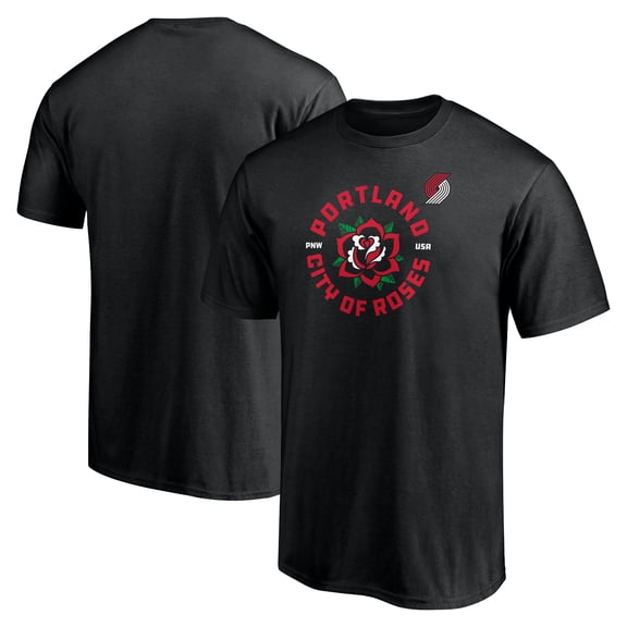 Men's Black Portland Trail Blazers Push Ahead T-Shirt